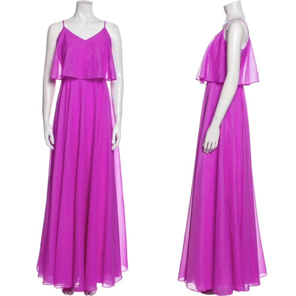 NWT Halston Heritage Purple Layered Maxi Dress